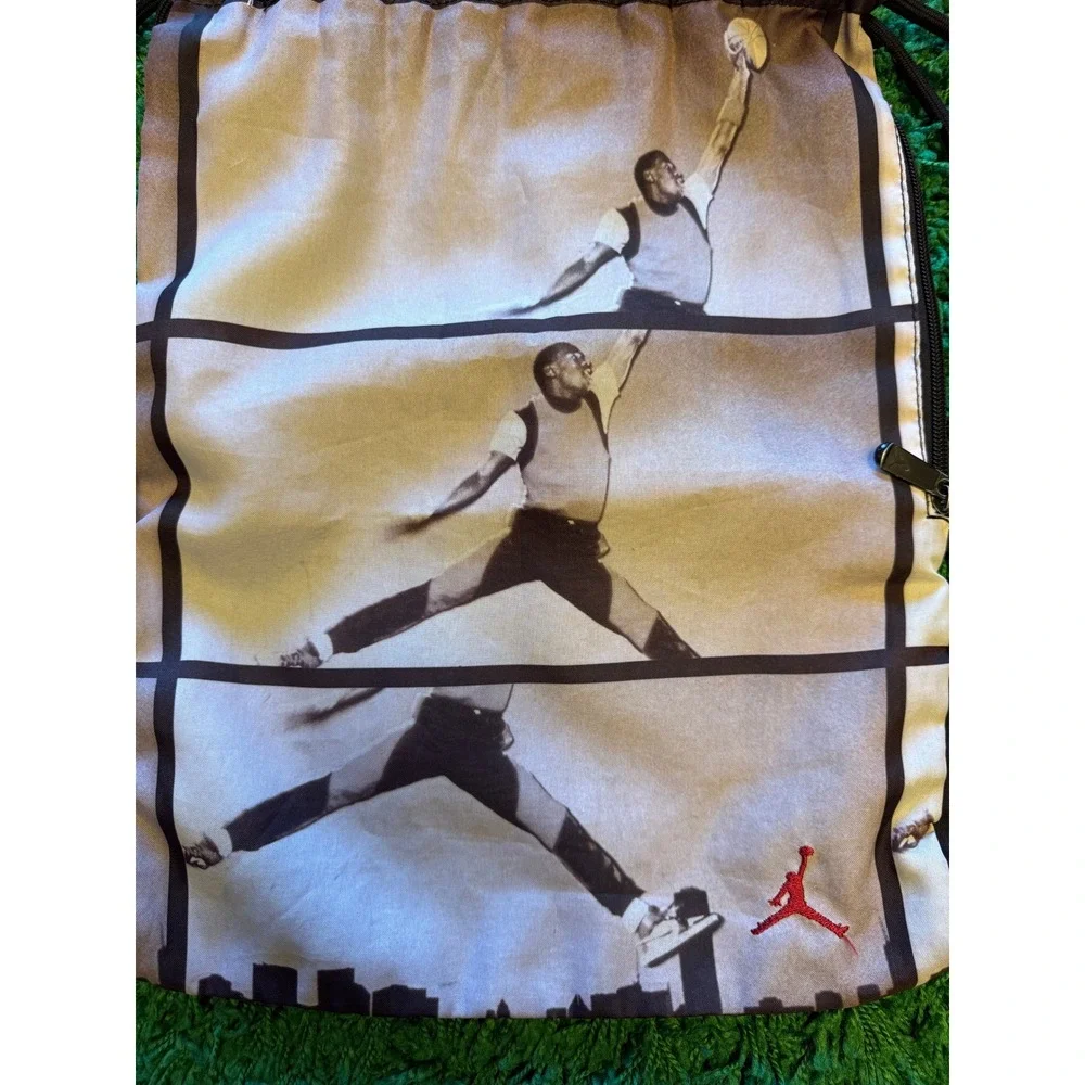 Jordan Drawstring Cinch Bag Unisex OS Black Graphic Good Jumpman Sackpack Zip